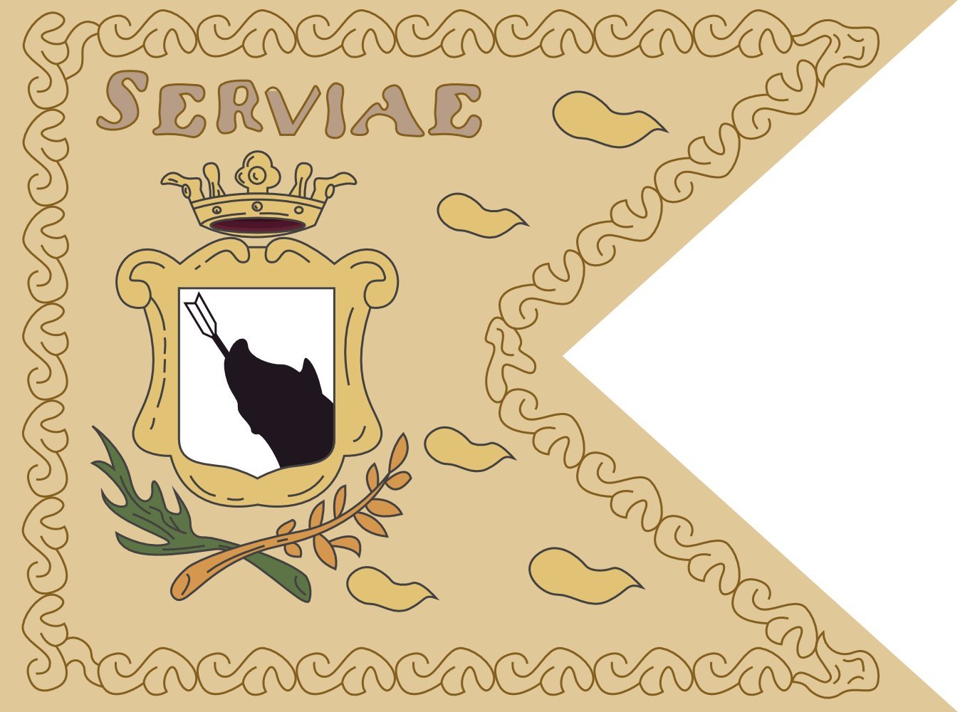 Drapeau Serbie 1792 large idéal pour reconstitution et expo