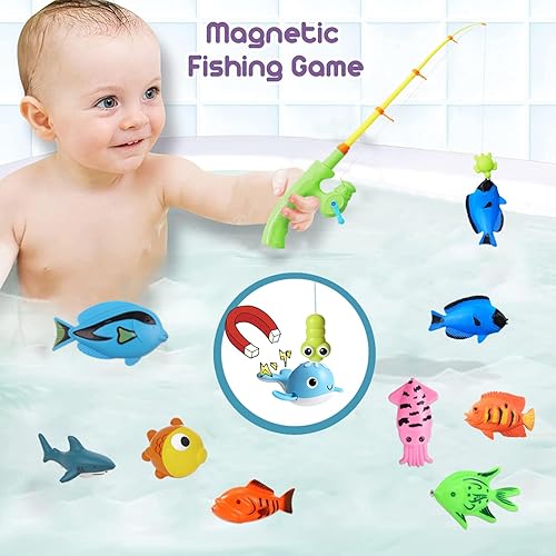 Miniatura 7 de Bombas de baño para niños con juegos de pesca sorpresa en el interior para niñas y niños, juego de regalo de 20 bombas de baño de conchas para
