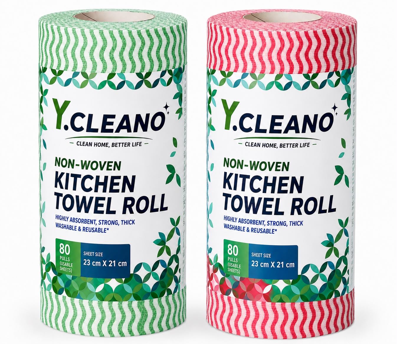 Reusable Non-Woven Kitchen Towel Roll | Super Absorbent Washable Cleaning Cloth for Kitchen, Dining & Household Cleaning (Pack of 2 Rolls) 80 Pcs (Pack of 6)-image-30