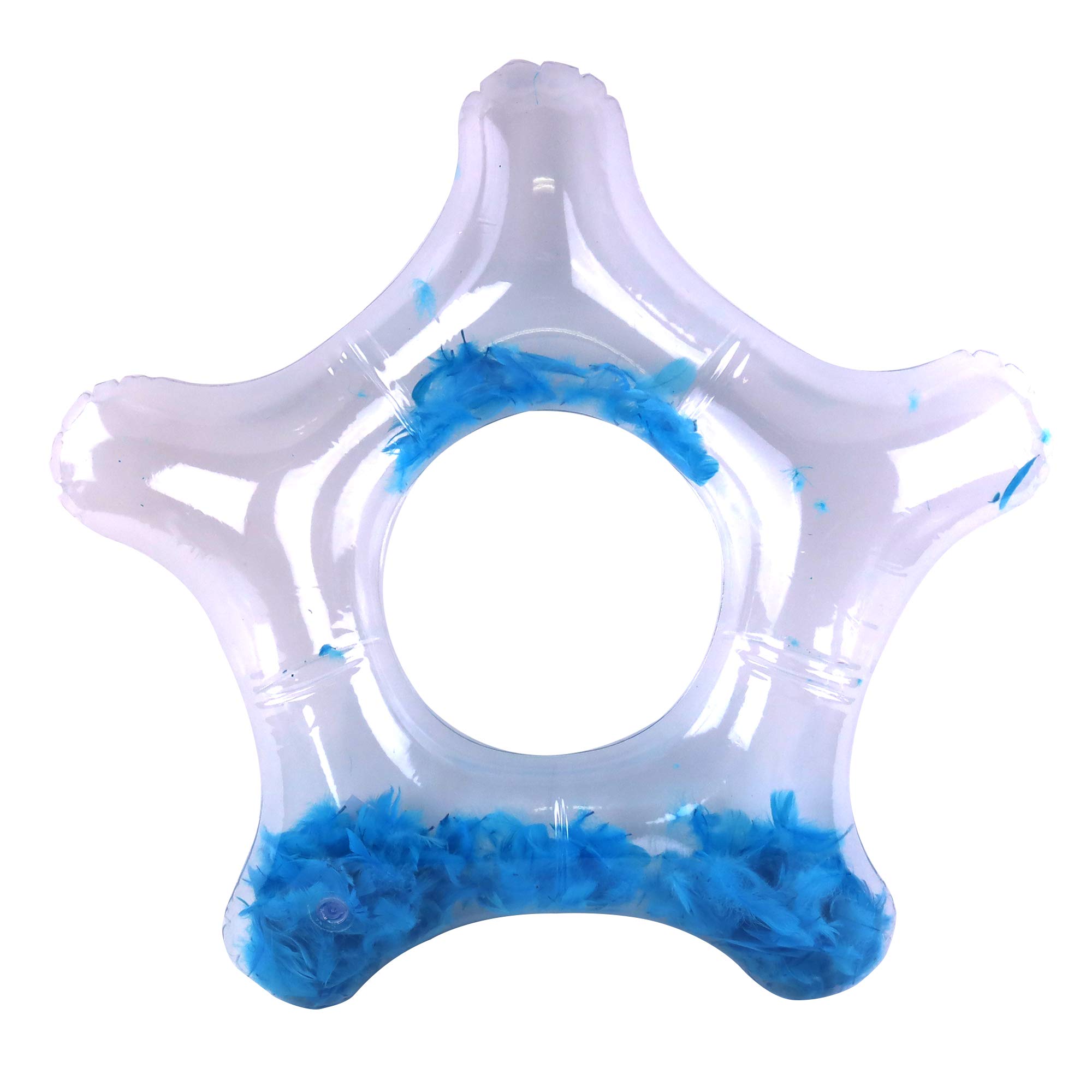 Bouée Étoile Plume Gonflable Bleu - 75 cm - Blue Sky