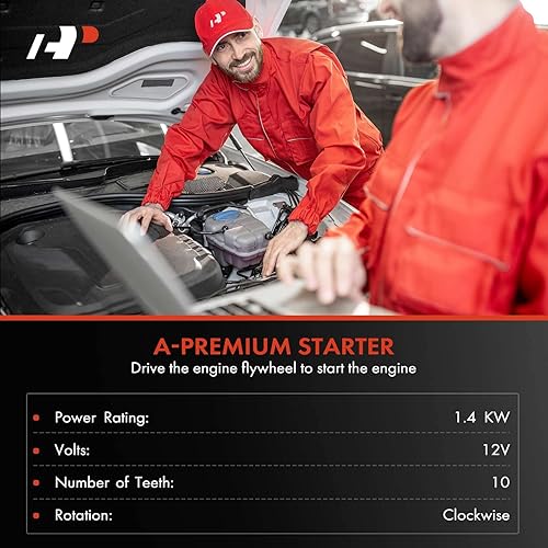 Miniatura 2 de A-Premium Motor de arranque compatible con Dodge Durango 11-20 y Ram 1500 11-20, 2500 3500 11-18 y Jeep Grand Cherokee 05-20, Commander 06-10, 5.7L,