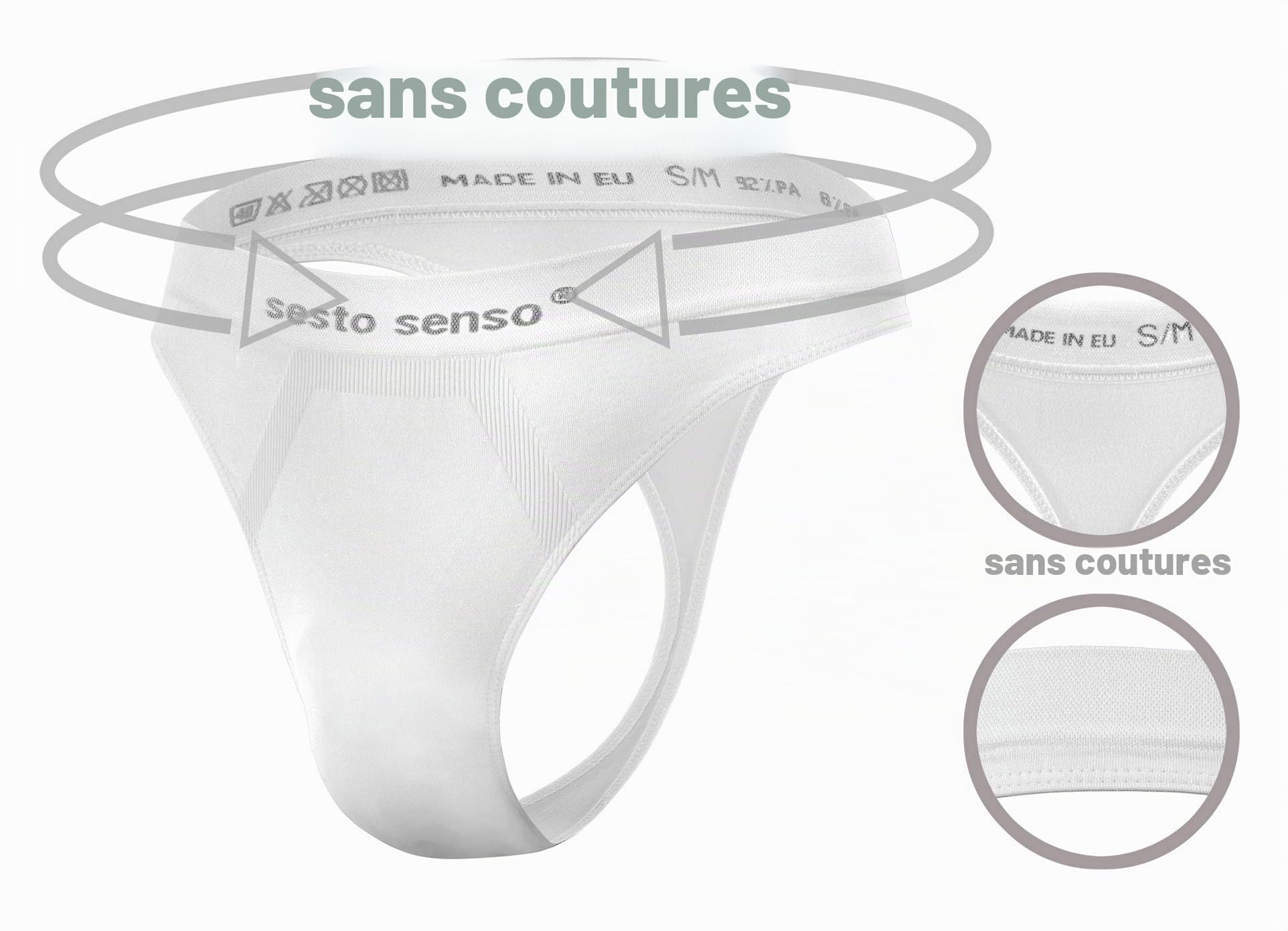 sesto senso Homme String sans Couture G-Strings Sexy Lot de 3