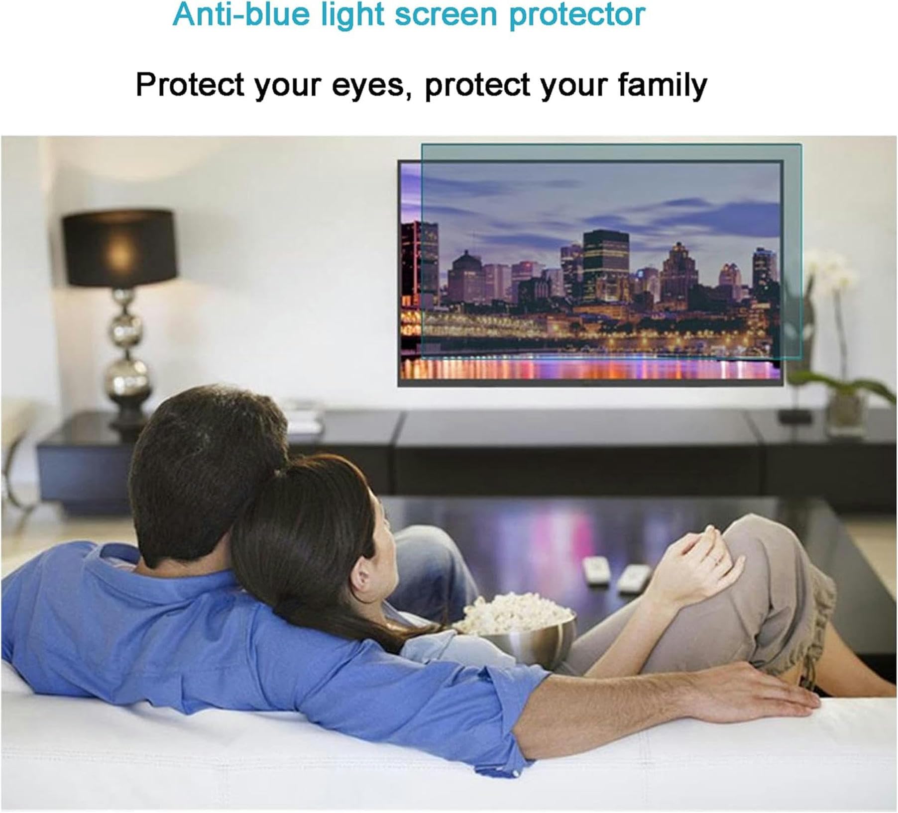 Pellicola protettiva per schermo TV da 55 pollici, opaca, antiriflesso, anti-graffio, blocca la luce blu nociva per Sony, Samsung, TCL, Sharp, ecc., 1221 x 689 mm