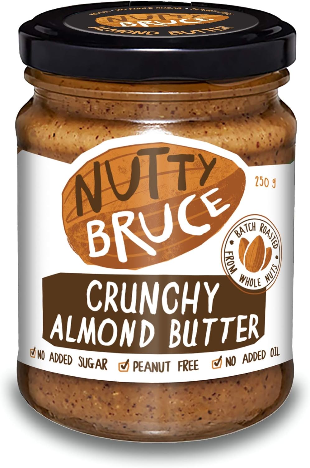 Nutty Bruce Crunchy Almond Butter Spread 250g Pantry