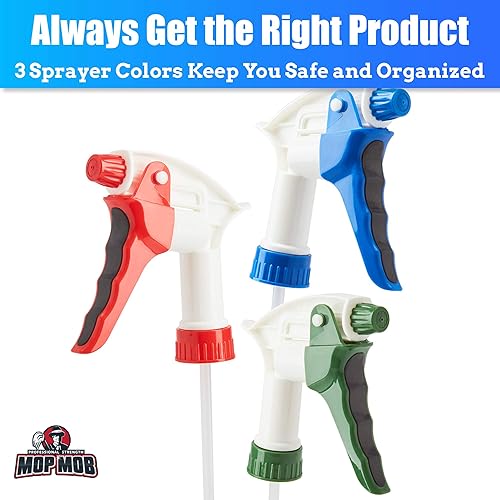 Miniatura 6 de Cabezales de pulverización a prueba de fugas, alta capacidad, solo paquete de 3. Se adapta a botellas de 22 onzas (no incluidas). Pulverizadores de