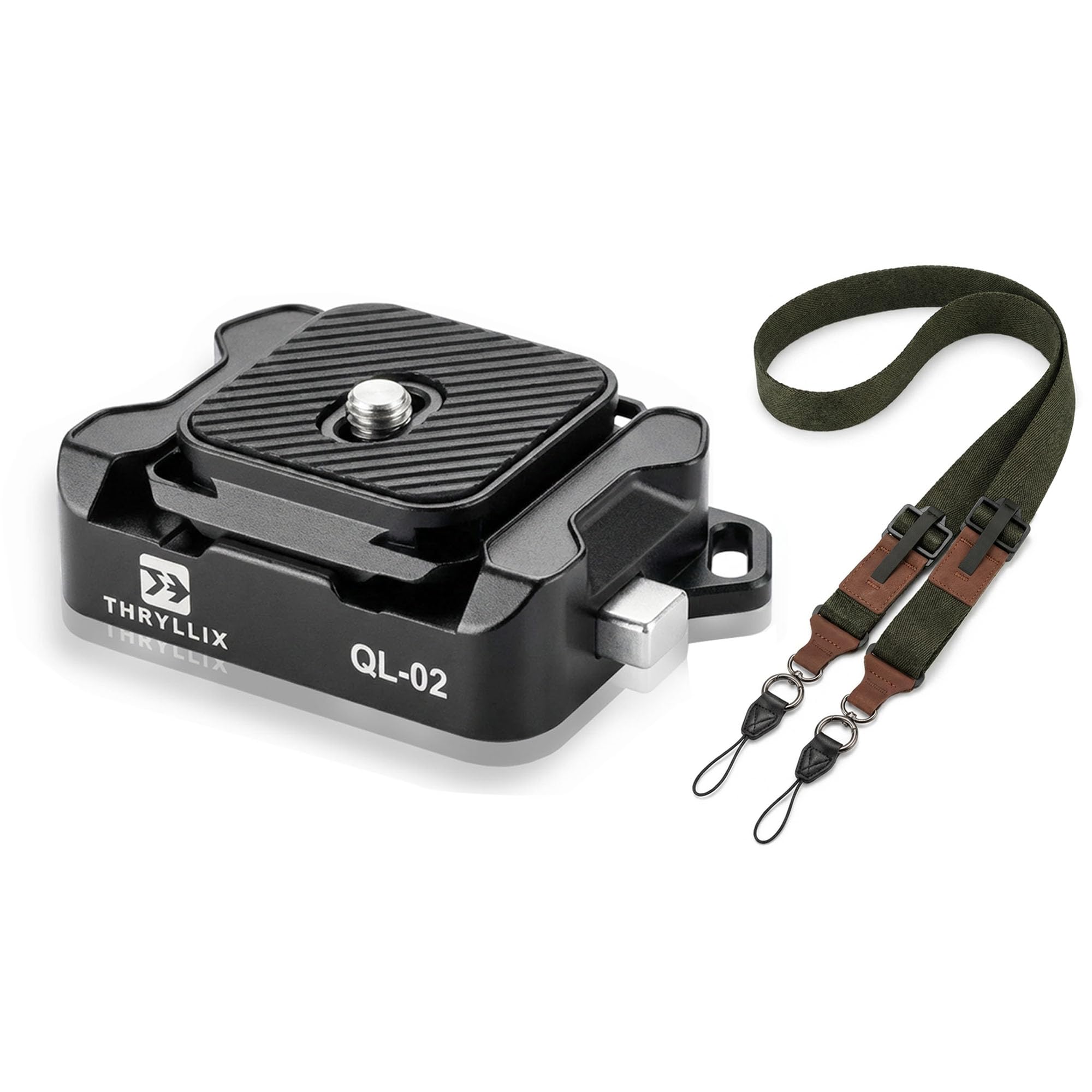 Camera Strap Quick Release Kit with Shoulder Strap,4-Direction Slide-In Plate & Base, Compatible with PD Plate/Arca 38mm, Aluminum Camera Holder for Neck & Shoulder Carry, for GoPro, DSLR & Mirrorless
