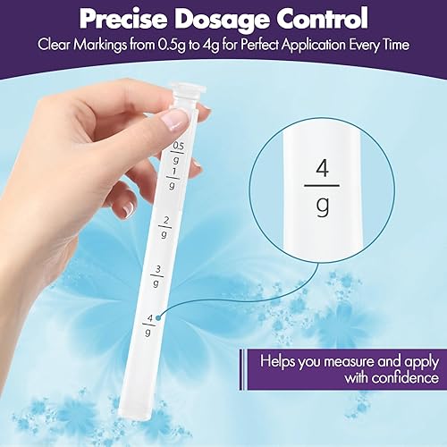 Miniatura 3 de Paquete de 20 aplicadores de crema vaginal desechables con marcas de dosis precisas, envueltos individualmente, seguros e higiénicos, se adaptan a