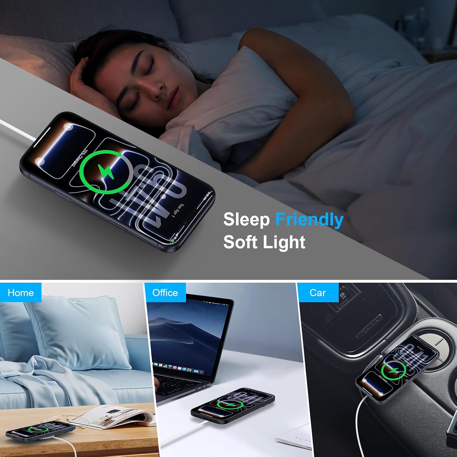 Magnetic Wireless Magsafe Charger iPhone 17e Charging Pad for iPhone 17 Pro Max/16/15/14/13/12 Series & AirPods Pro 4-2,Samsung,Google,Strong Magnet,15W Fast Wireless Charging Pad with Dual Ports 8 710XOLbfpvL. AC SL1500