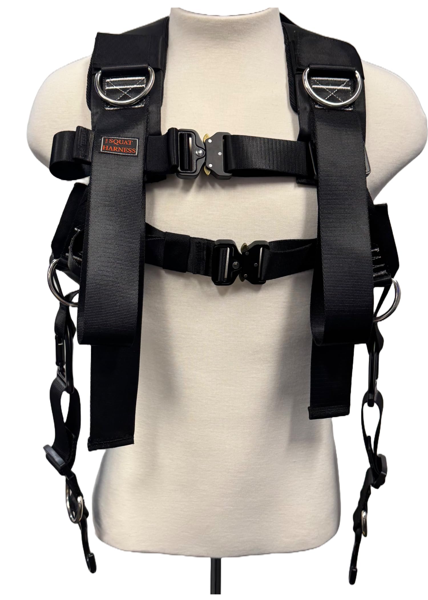 Squat Harness V4 2025 Version Professional Weight Training Support vest Adjustable Heavy-Duty Straps Black