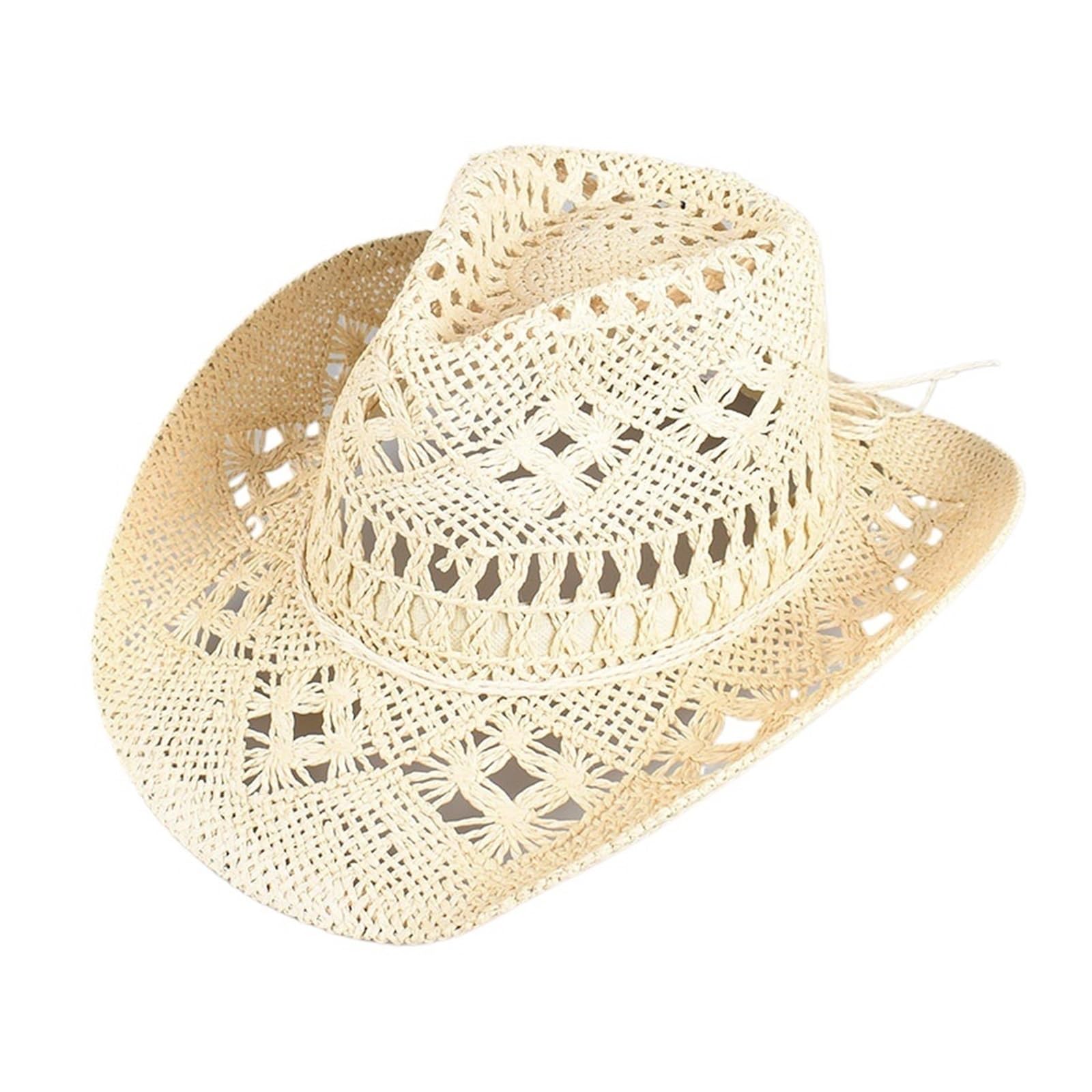 Sombrero de vaquero for mujer y hombre, gorra playa, sombrero, paja, vintage Para Halloween y Festivales