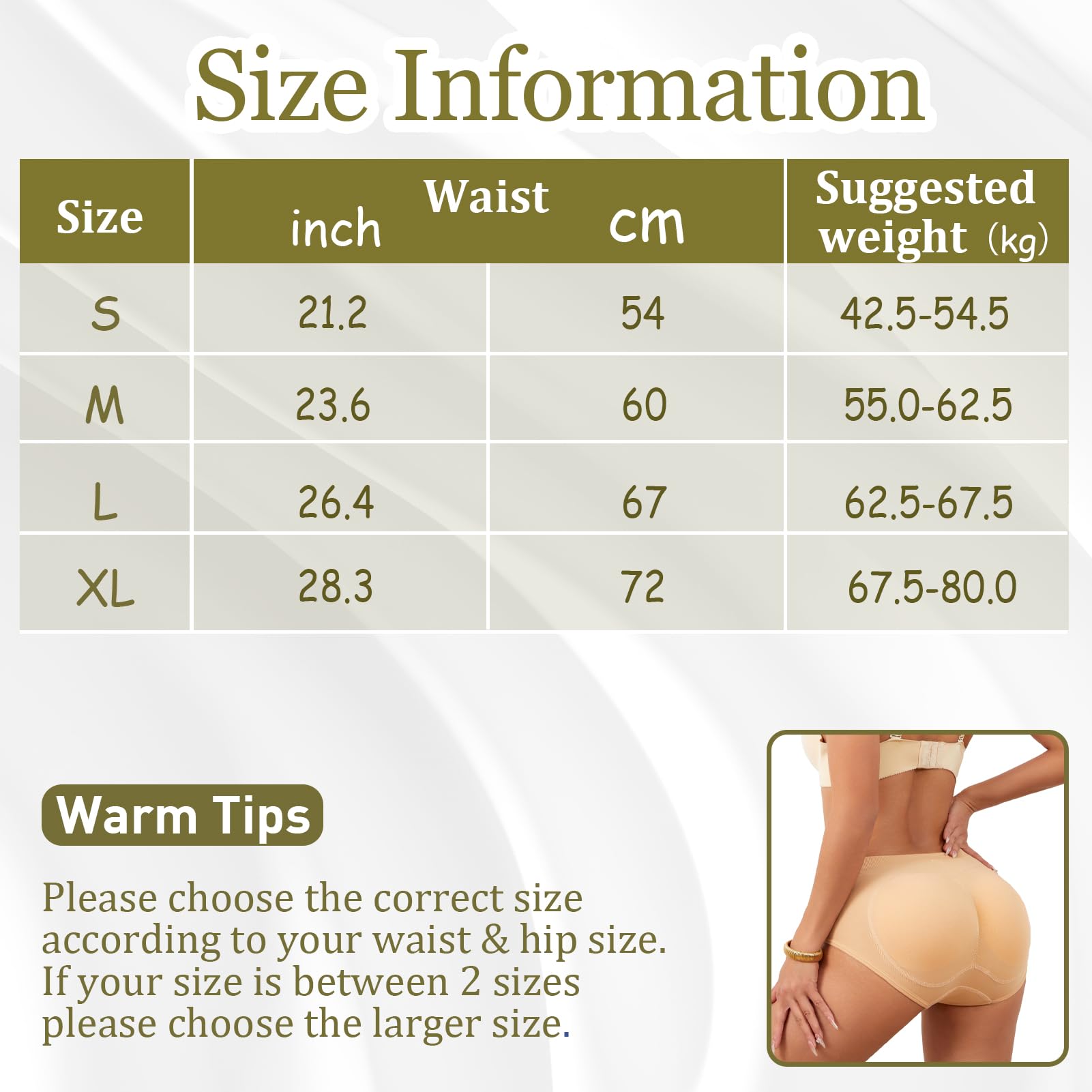 Generisch Damen Po Push Up Unterhose, Damen Butt Lifter Höschen Push Up Slip Po Heber Unterhose Gepolstert Miederhose Fake Ass Hüfte Unterwäsche Hip Enhancer Shapewear