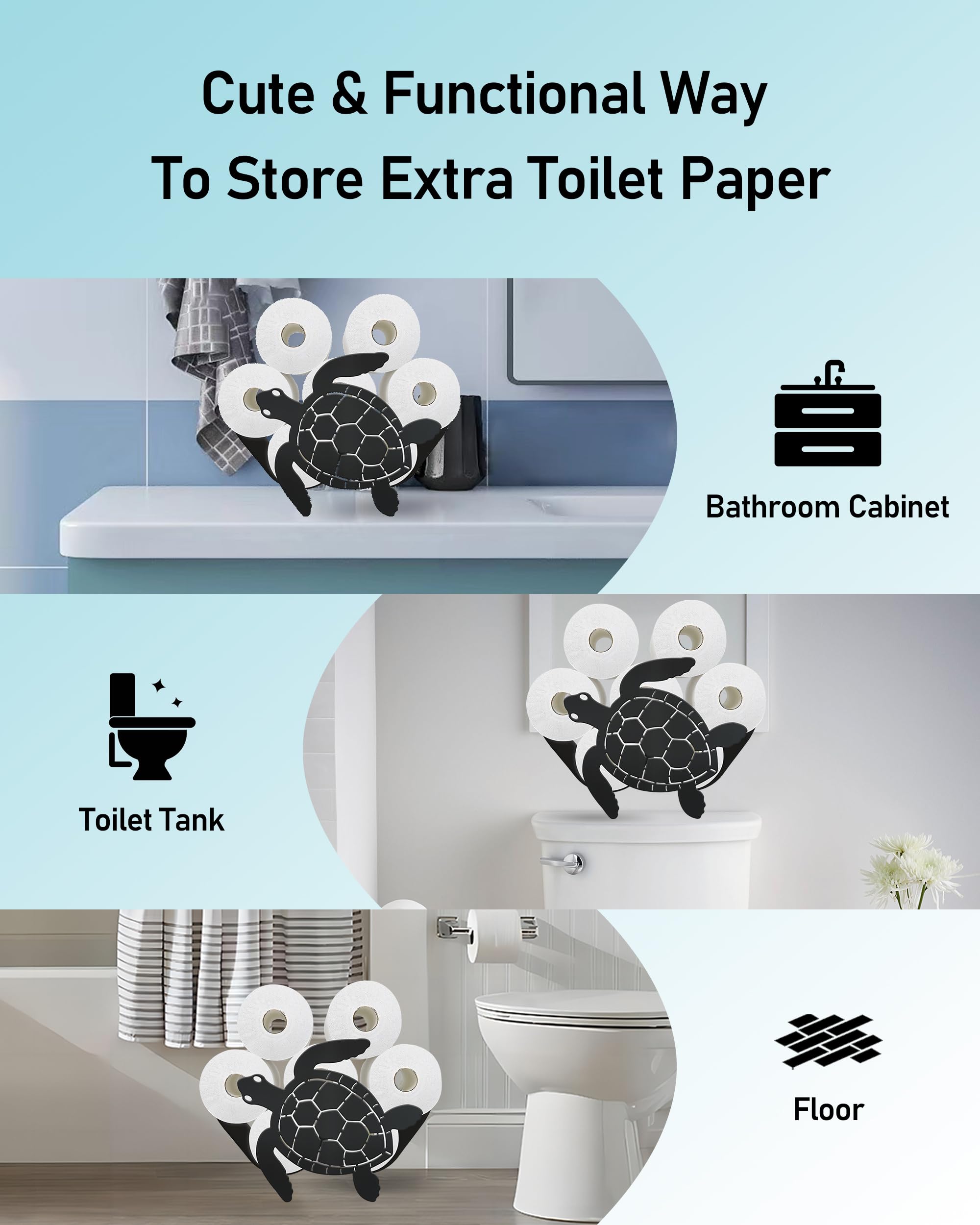 Dolphin Toilet Paper Holder Metal Ocean Animal Wall Mounted Toilet Paper Storage Extra 8 Rolls Funny Animal Toilet Paper Organizer Toilet Paper Roll