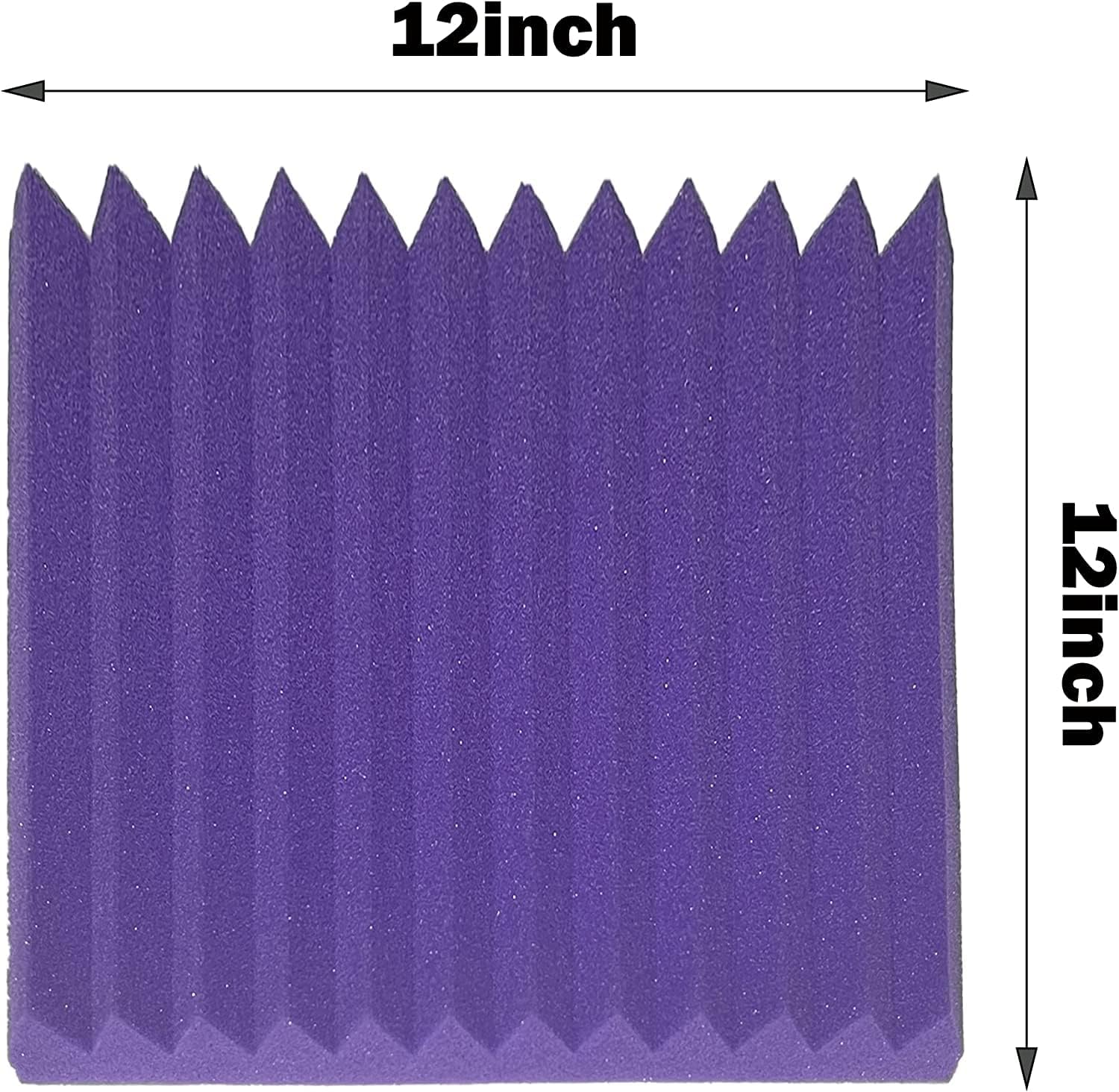 24 Pack Sound Proof Foam Panels|1"×12"×12" Quick-Recovery Soundproof Wall Panels | High Density Sound Dampening Panels for Home Studio (Purple)