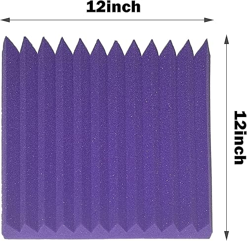 Miniatura 2 de TEMGCUAM Paquete de 24 paneles de espuma a prueba de sonido, paneles de pared insonorizados de recuperación rápida de 1 x 12 x 12 pulgadas, paneles