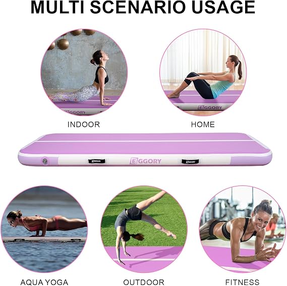 Tumble Track, Inflatable Tumbling Mat,Tumble Track Mats for Gymnastics, and Tumble Track with 4/6/8 Inches Thickness for Home, Training, Cheerleading, Yoga, Water with Pump