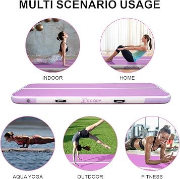 Tumble Track, Inflatable Tumbling Mat,Tumble Track Mats for Gymnastics, and Tumble Track with 4/6/8 Inches Thickness for Home, Training, Cheerleading, Yoga, Water with Pump