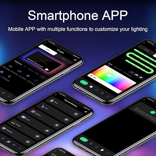 Miniatura 6 de MIHEAL Retroiluminación LED para TV con sensor, tira de luces RGB de 9.84 pies para PC de 32 a 50 pulgadas, TV, monitor, luces de TV inteligentes