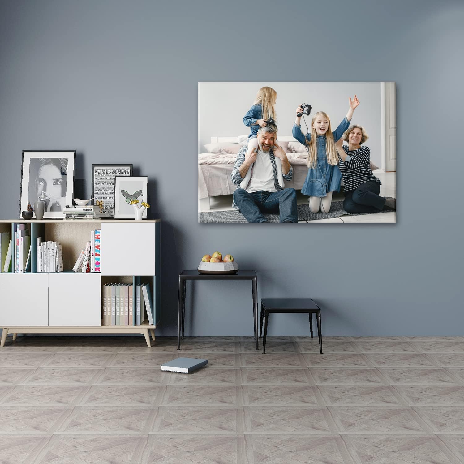 Custom Canvas Prints with Your Photos,Personalized Picture Wall Art Print on Canvas Framed Gifts for Couple,Family,Wedding,Digitally Printed Artwork for Home Decor (24"x16"(60x40cm))