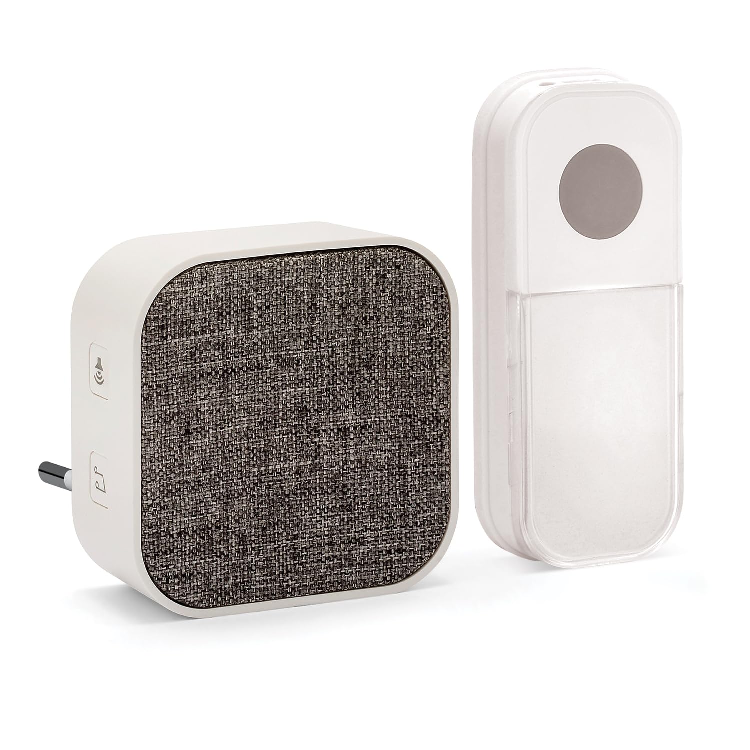 TAYLOR AC: Timbre inalámbrico con enchufe, 150m, 36 melodías. Blanco