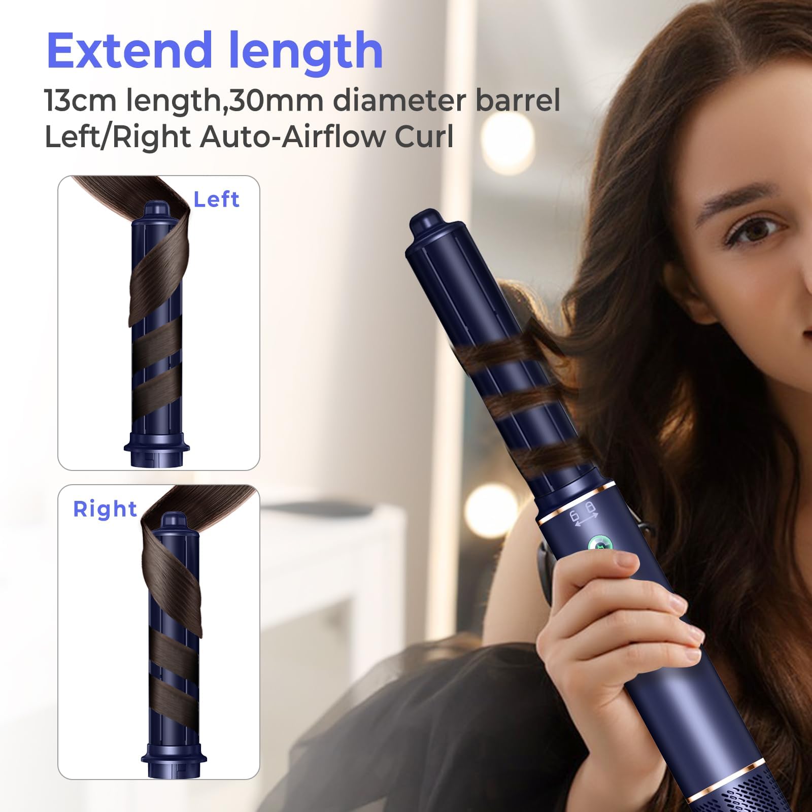 Air Styler 5 en 1 Secador de Pelo 110 000 rpm 20 m/s Cepillo Alisador Rizador 340 g