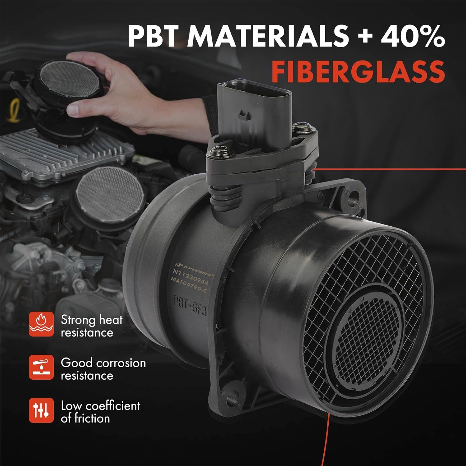 A-Premium Mass Air Flow Sensor Meter Assembly Compatible with Dodge Journey 2009-2010, Caliber 2007-2009, Replace# 5033320AA