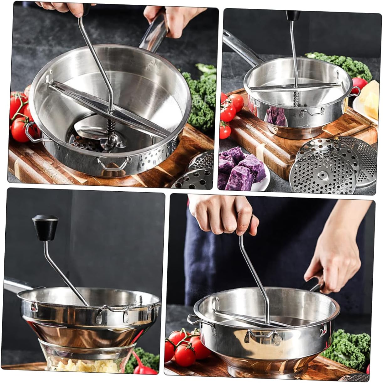 Stainless Steel Food Blender Vegetable Strainer Versatile Kitchen Supply Easy to Clean