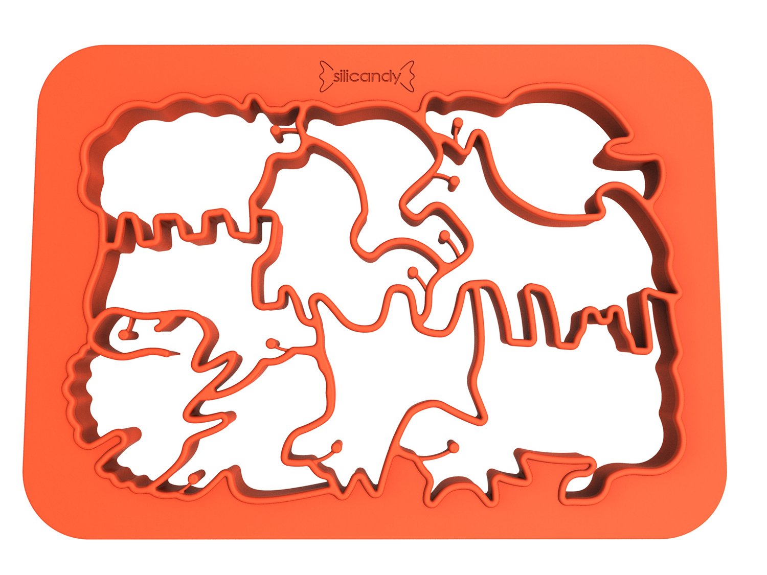 One-Piece Cookie Cutter - Farm Animals (Red)