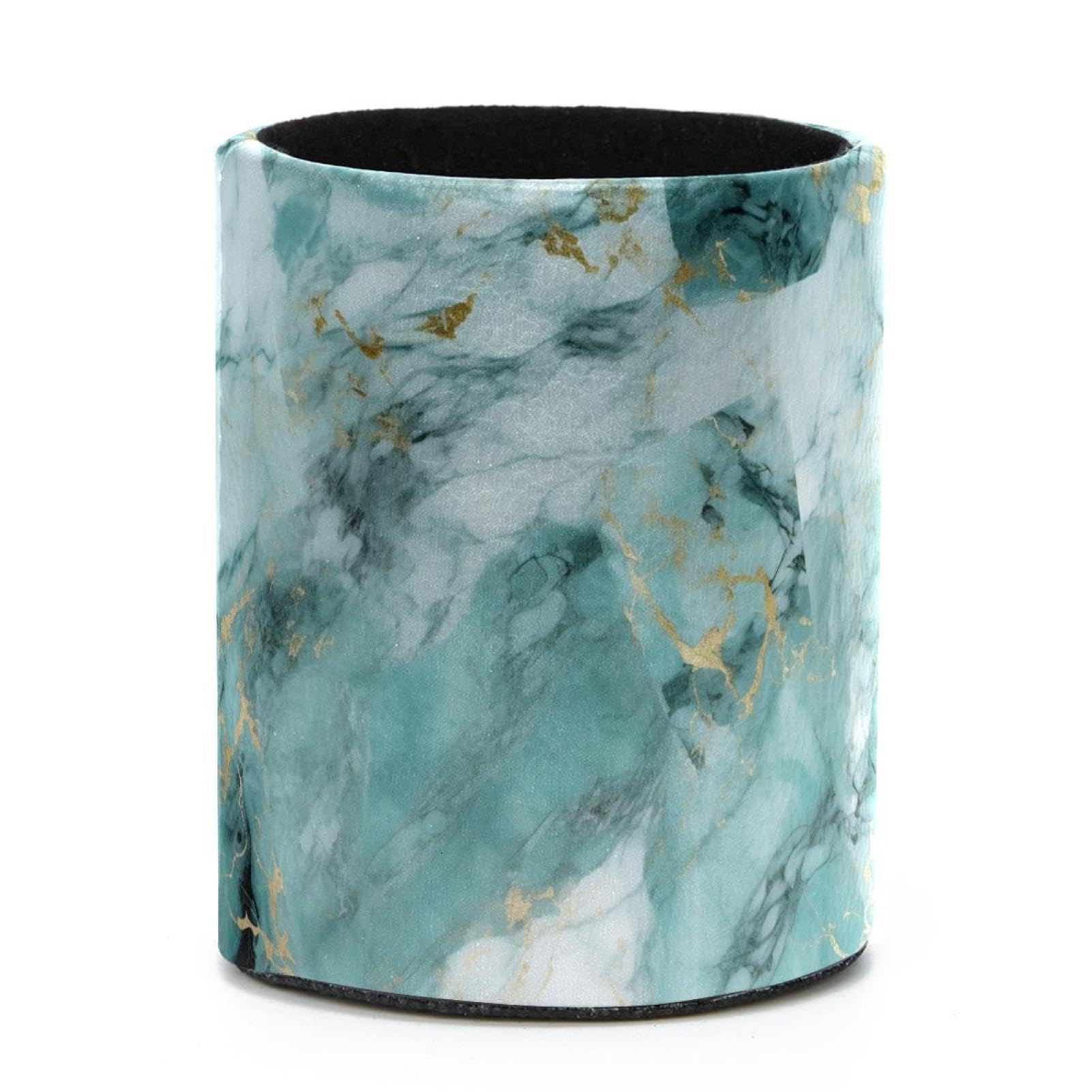 VAPOKF Round Pencil Holders for Desk, Marble Pen Holders Pen Pot Makeup Brushes Storage Desktop Stationery Supplies Organiser for Home Office