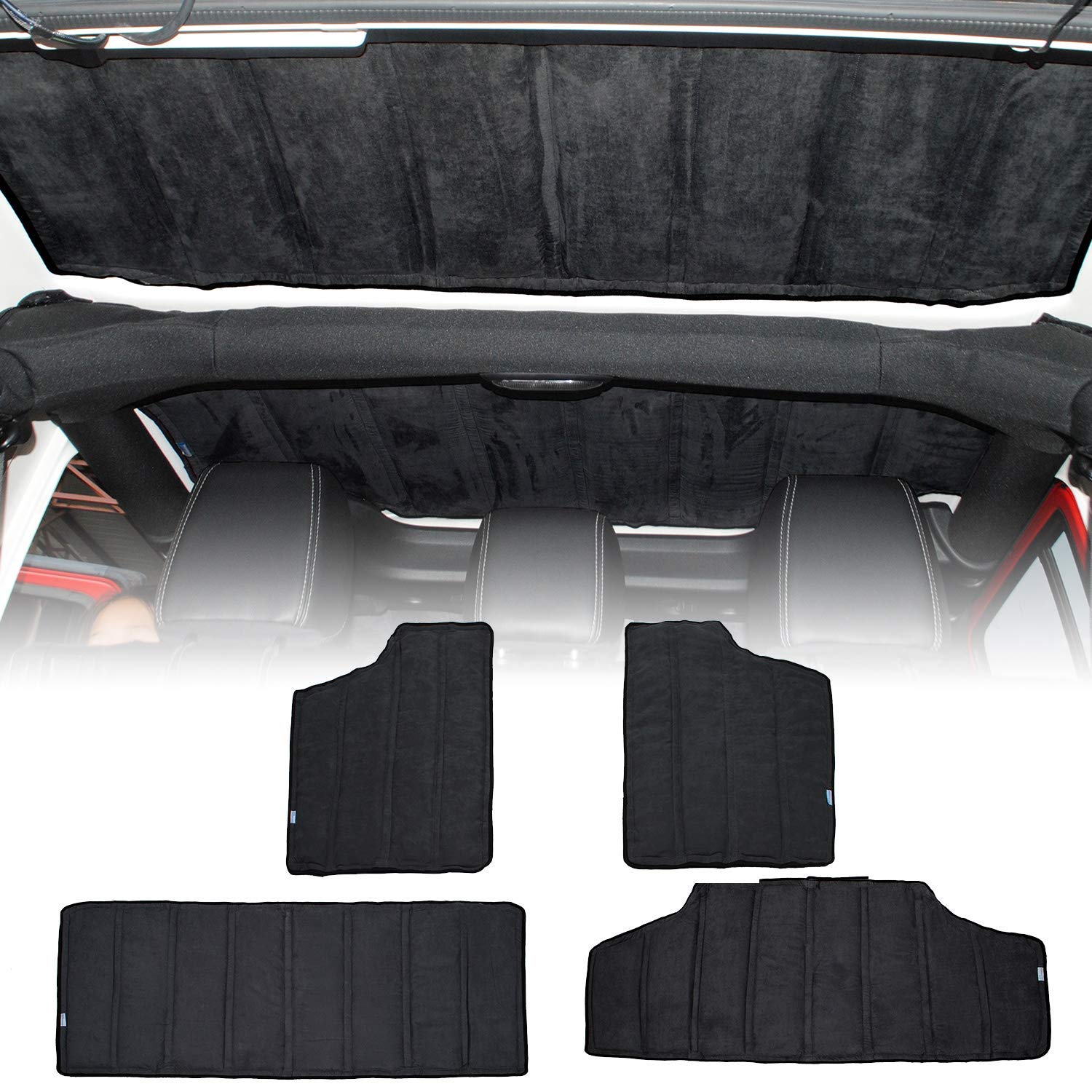 Buy RTTCZ for Jeep Wrangler JK Headliner Hardtop Heat Insulation Kit 4