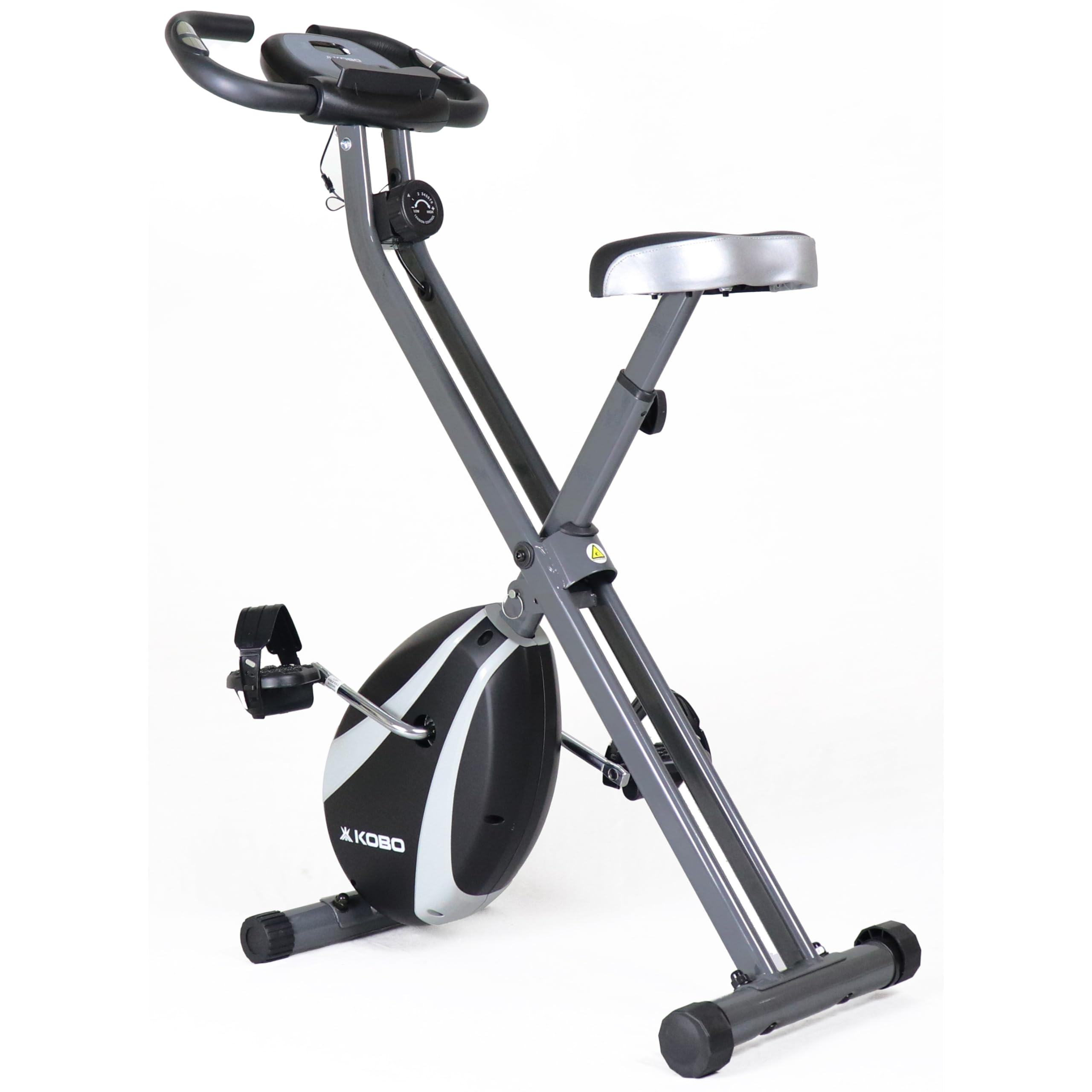 Kobo Folding Magnetic Exercise Bike with 3KG Flywheel, 120KG Max User Weight – Compact, Adjustable, Upright Modes – Home Workout Fitness Cycle-image-6