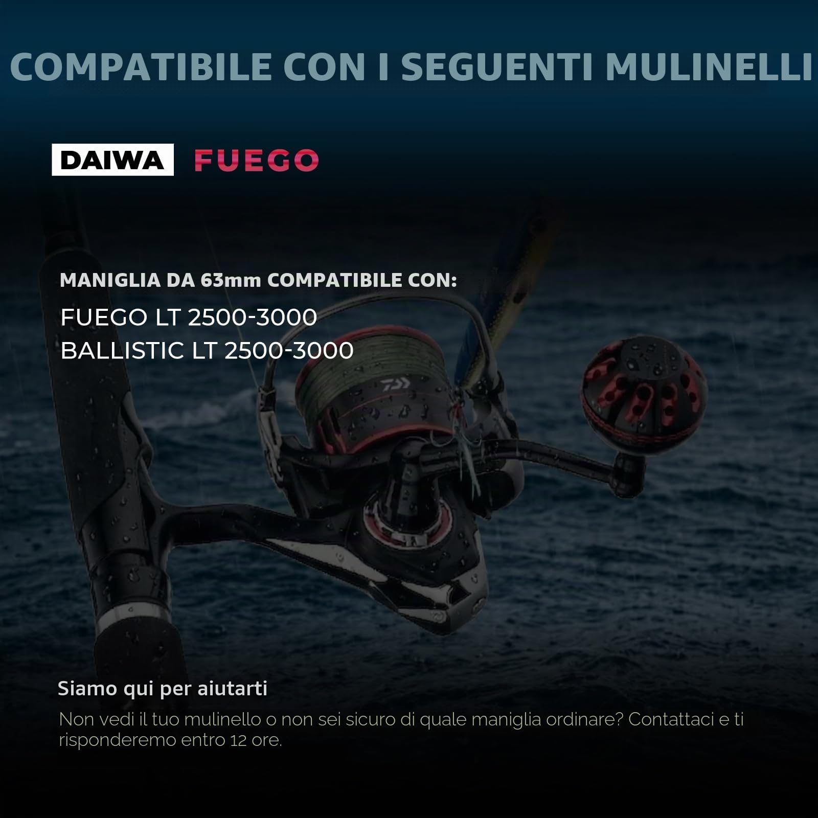 Gomexus Maniglia di Alimentazione in Alluminio per Mulinello da Spinning Daiwa Fuego LT 1000-8000