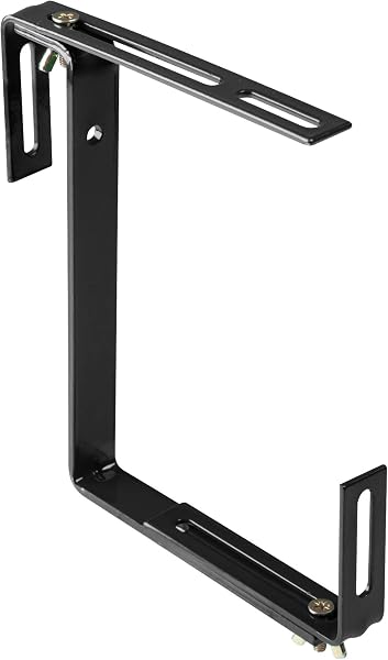 Support pour jardinière couleur anthracite - Support de bac à fleurs robuste et réglable en largeur- Accroche jardinière en métal pour le balcon - 3