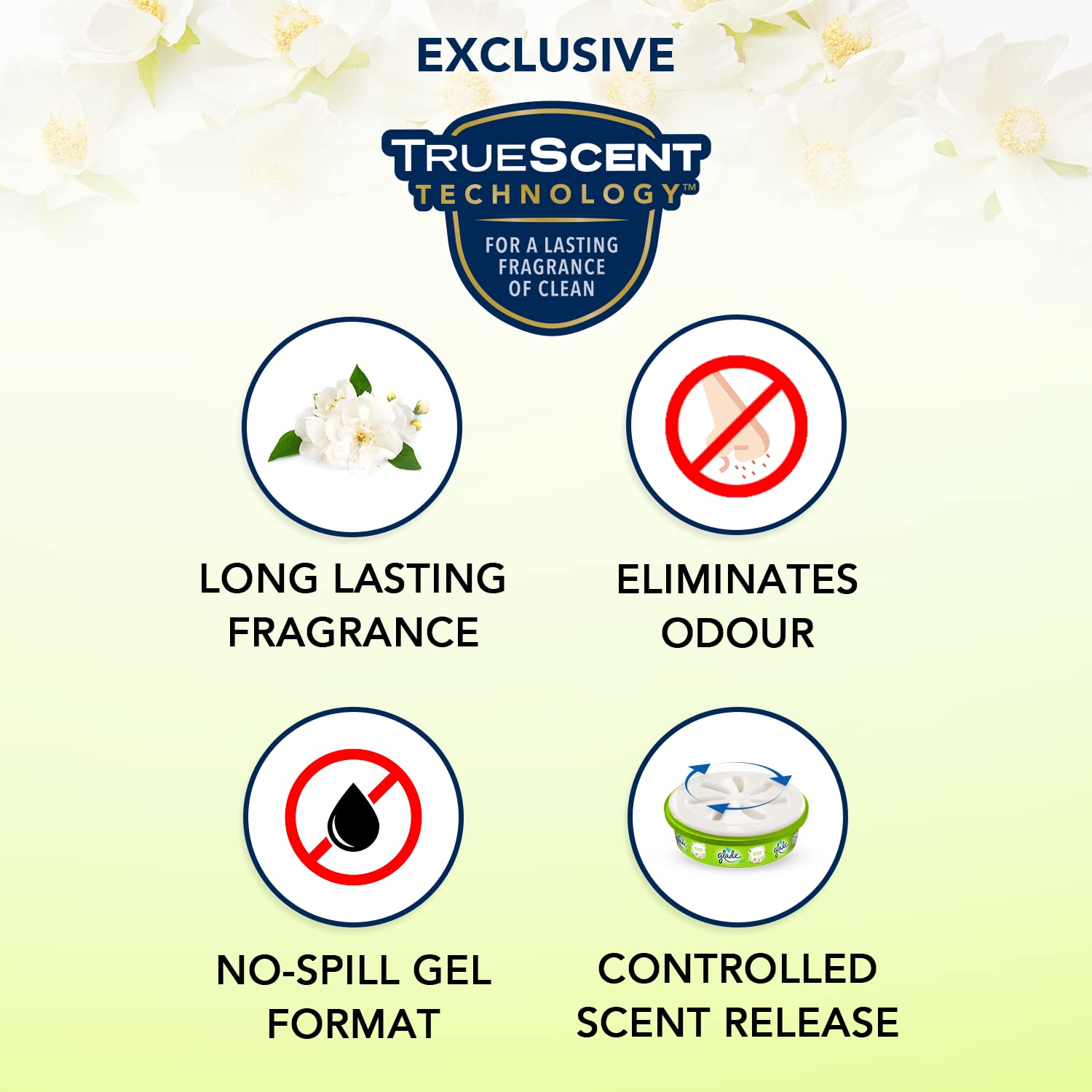 Glade Jasmine Gel 70g - Image 3 thumbnail