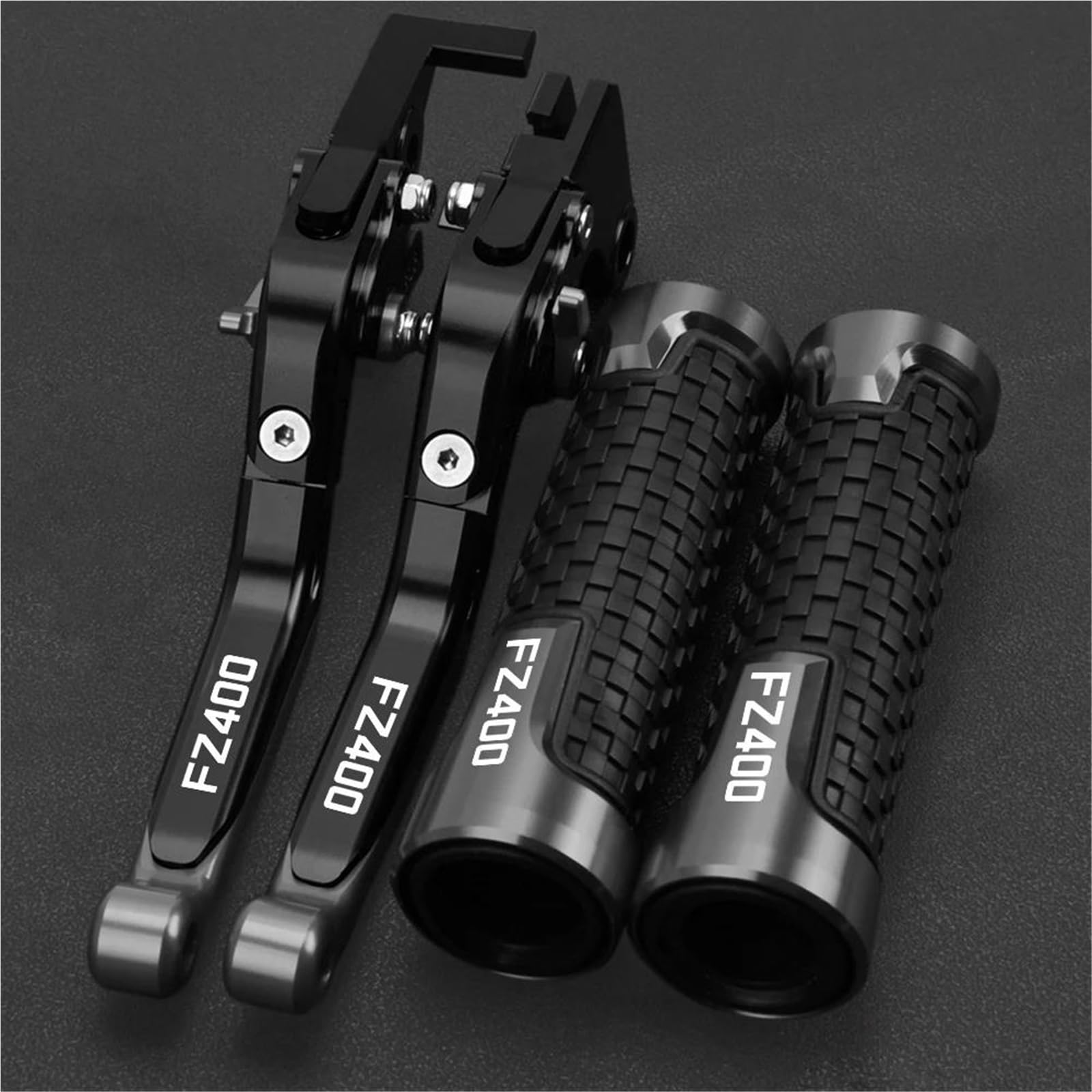 Tgvselpj Black1 Motorcycle Part Motorcycle Parts Adjustable Pivot Brake Clutch Levers Control Handles For Y-Amaha Fz400 Fz 400 1986-1988(Black1)