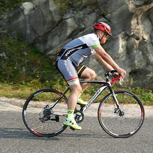 Miniatura 2 de EUROBIKE Adult Road Bike,21 Speed XC550 Road Bicycle for Men and Women,49 54cm Frame Mens 700C Bike, Dual Disc Brake Adult Bike