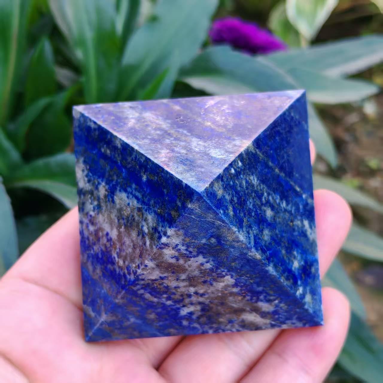 50mm Natural Lapis Lazuli Pyramid Crystal Quartz Healing Stone Ornaments 1pc