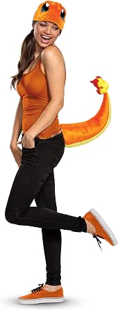 Disguise Unisex Adult Pokemon Charmander Accessory Kit - Orange, Adult Size