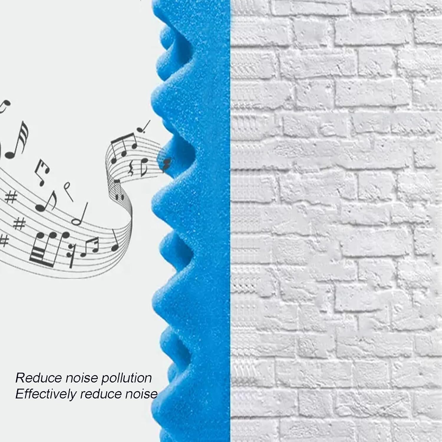Pannelli fonoassorbenti in schiuma, autoadesivi, insonorizzanti, per studio di registrazione e casa, design piramidale per un migliore assorbimento acustico