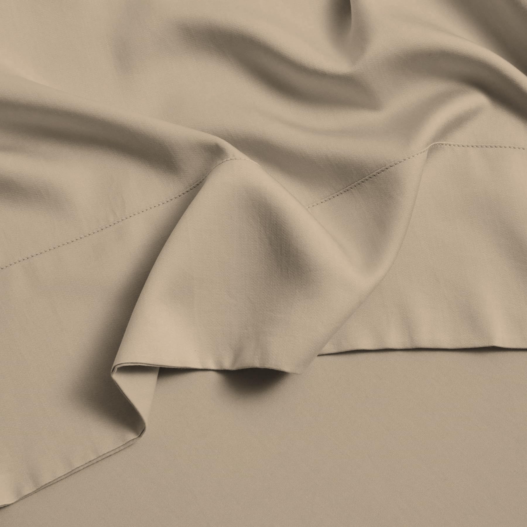 DOZ Flat Sheet, 100% Viscose derived from Bamboo, Organically Grown, Buttery Soft, Cooling Sheets, High GSM, 1 Top Sheet Only (Dune, King/Cal King)