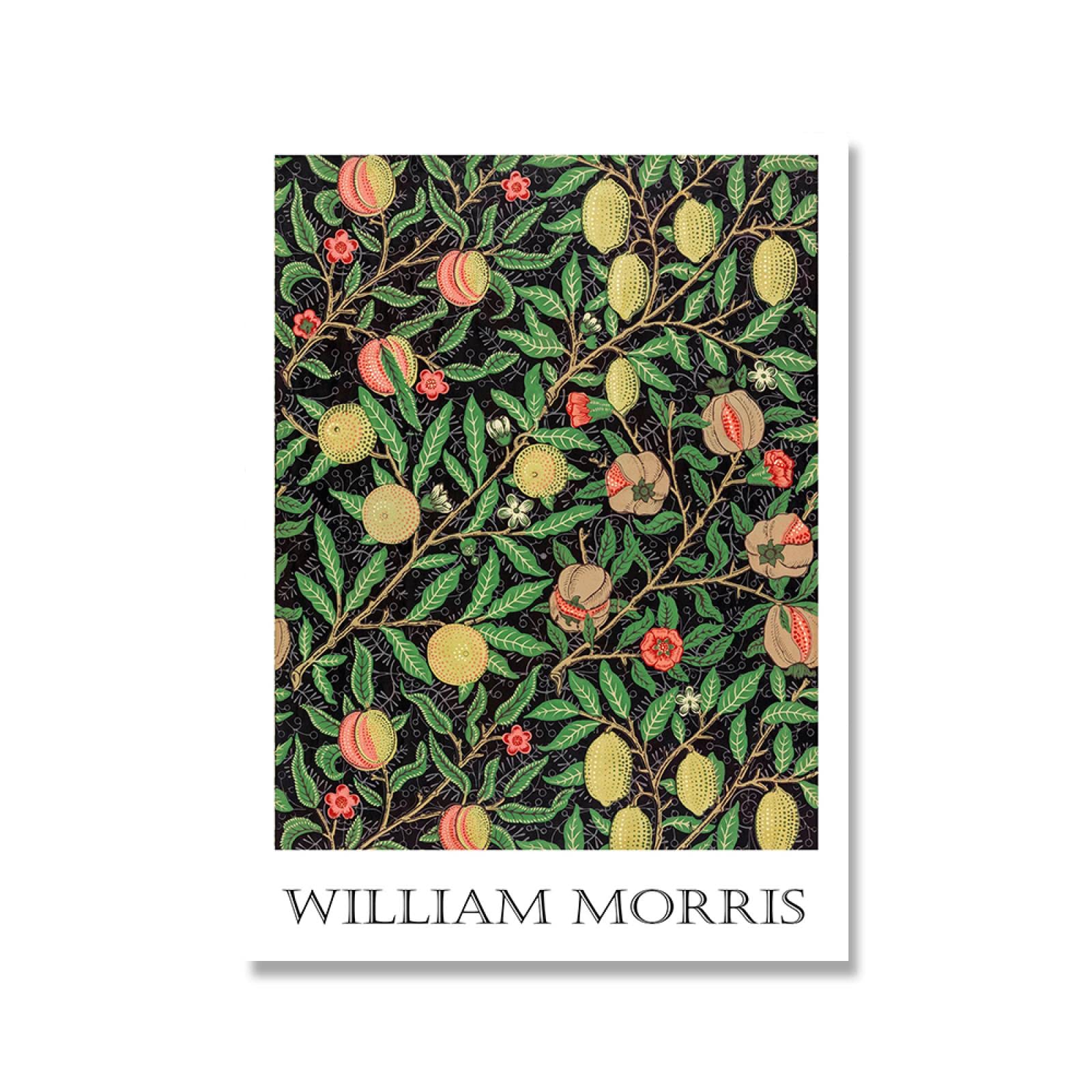 Dittelle William Morris Stampa su Tela Victoria and Albert Museum Exhibition Poster London Underground Art Nouveau Pittura Decorazione Della Parete 60x80 cm-3 Pezzi Senza Cornice