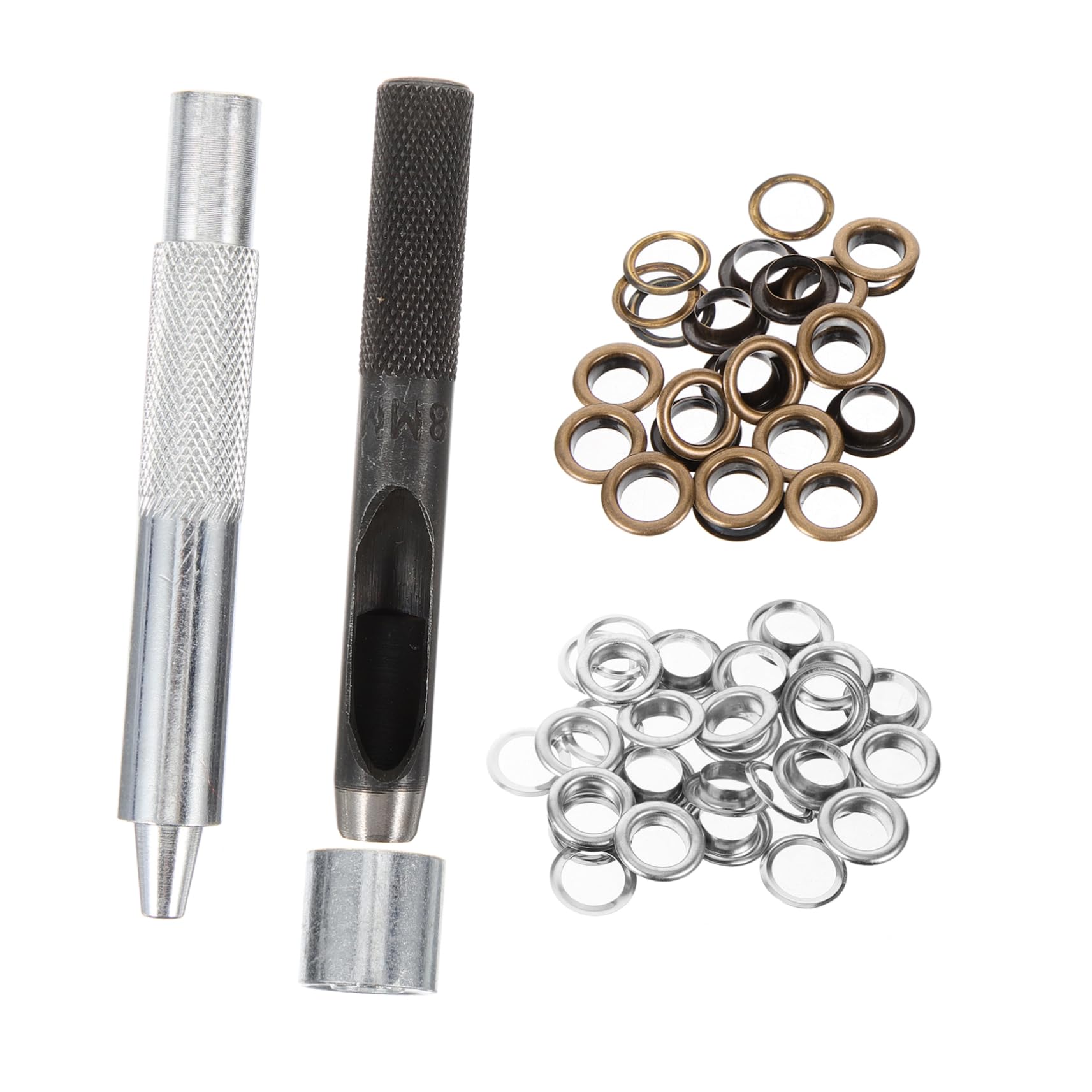NUOBESTY 200pezzi Kit Di Occhielli Metallo Strumenti Per Abbigliamento Scarpe e Fai Te Occhielli e ø Inclusi Utensili Per Facile Applicazione e Riparazione