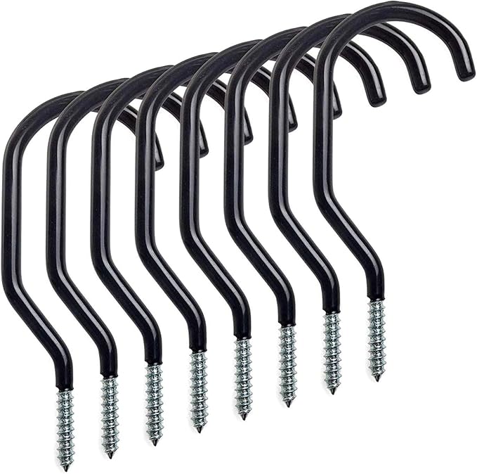 ALAZCO 8pc Heavy Duty Bike Hook & Utility Storage Space Maximizer