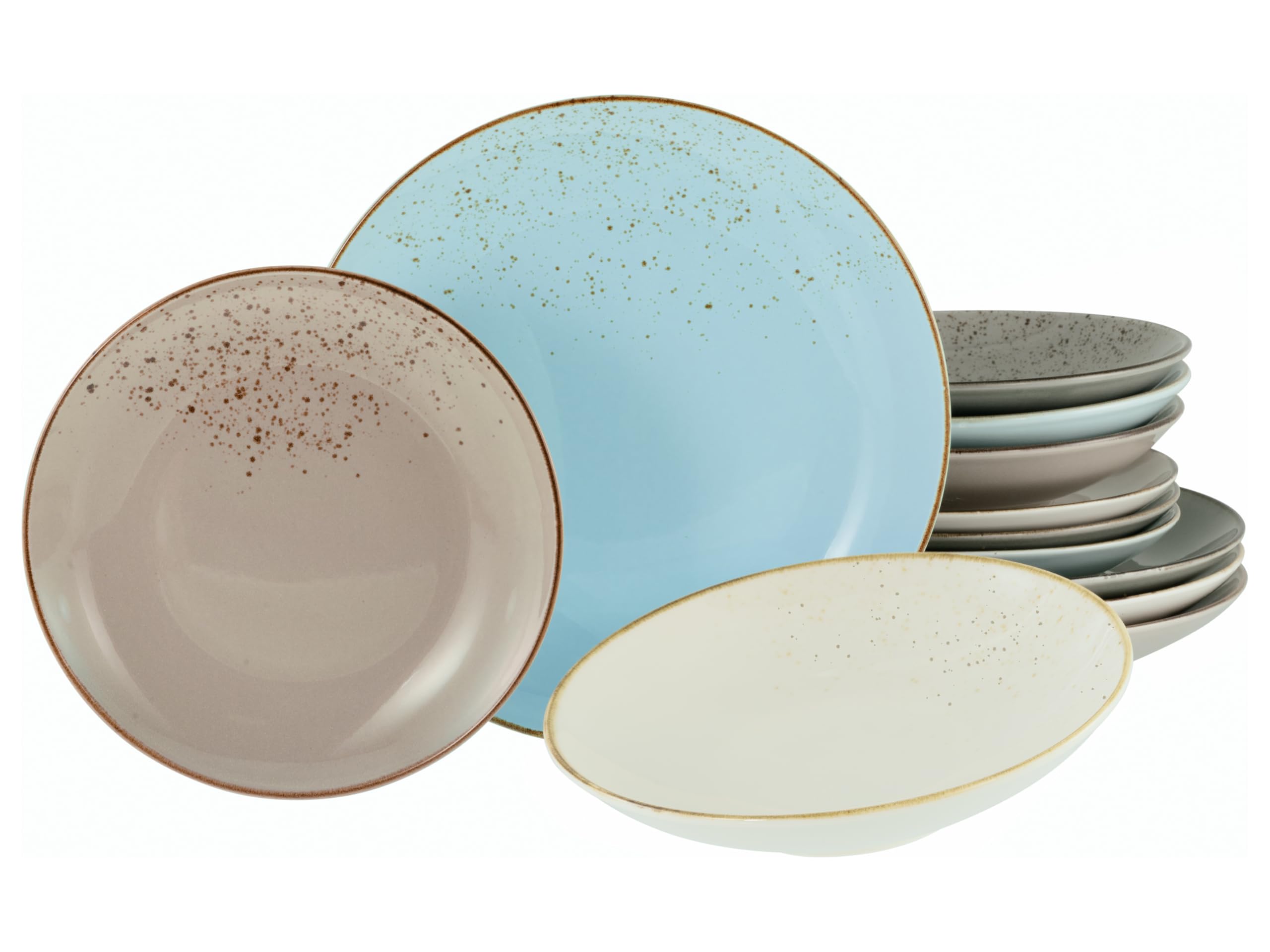 CreaTable, 20965, Serial Nature Collection Scandinavia, Dinnerware Set, Plate 12-Piece Set