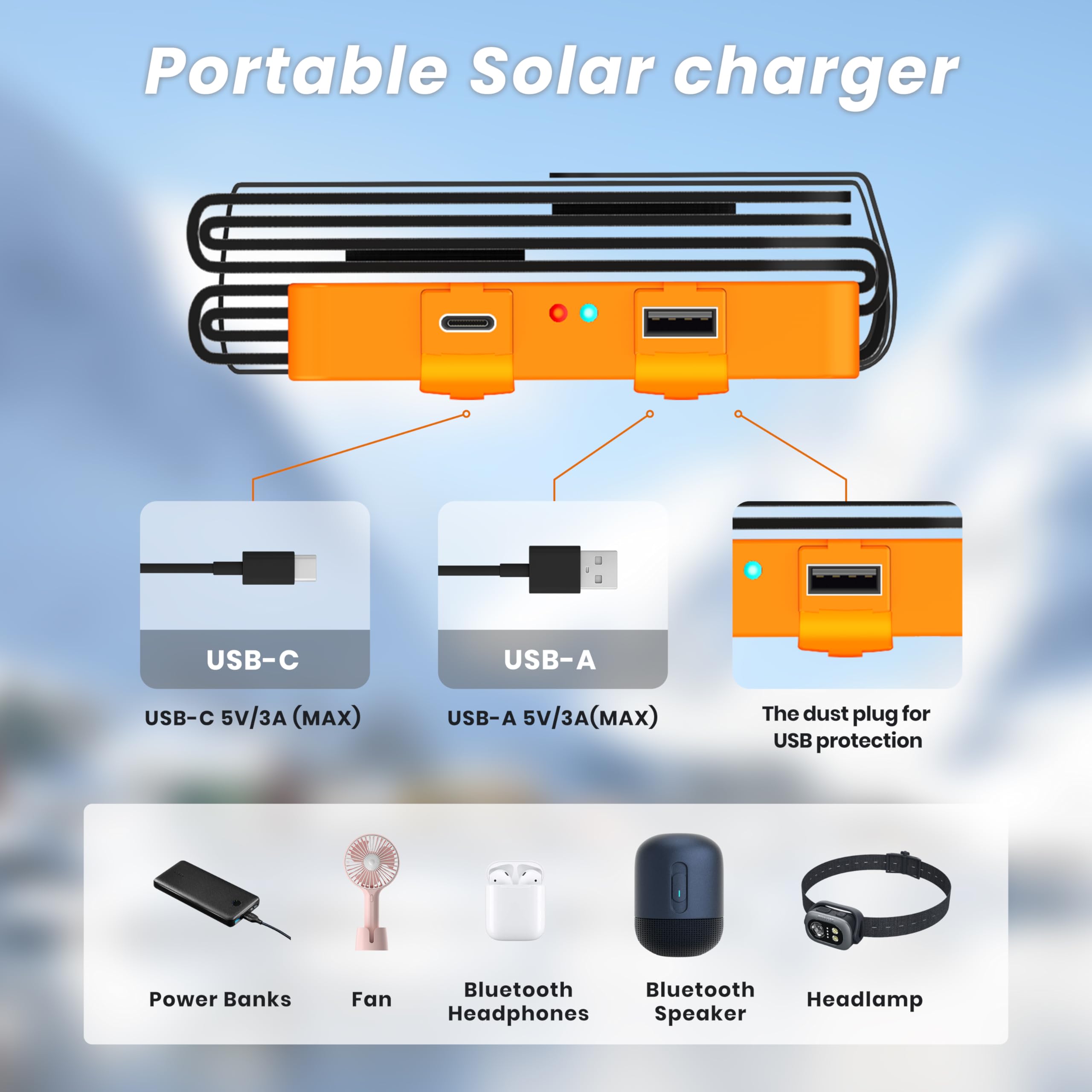 Amazon.com: FlexSolar 25W Ultra-Portable Solar Panel Charger with