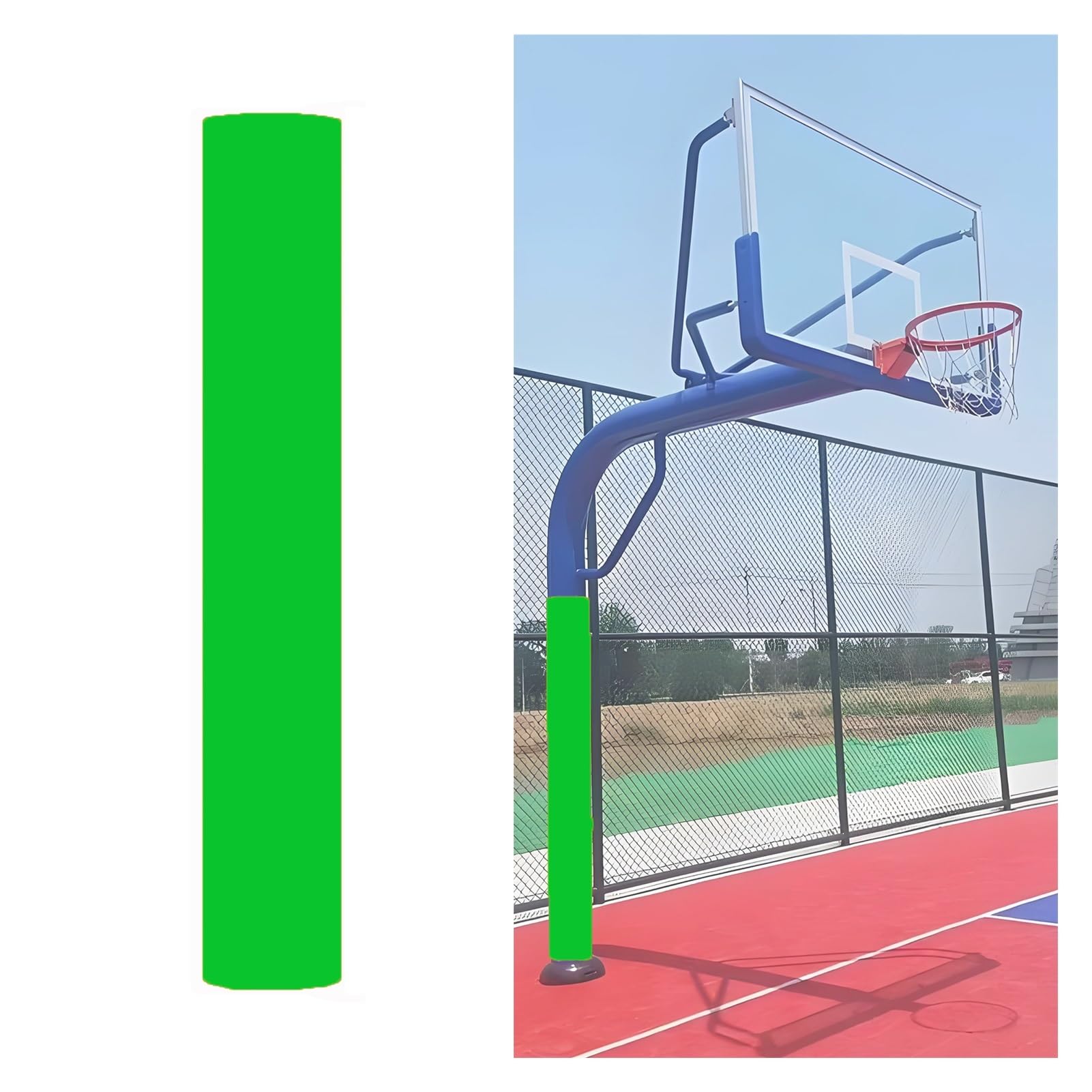 Tapis anti-collision basket pour poteau rond : évitez les blessures en salle de sport