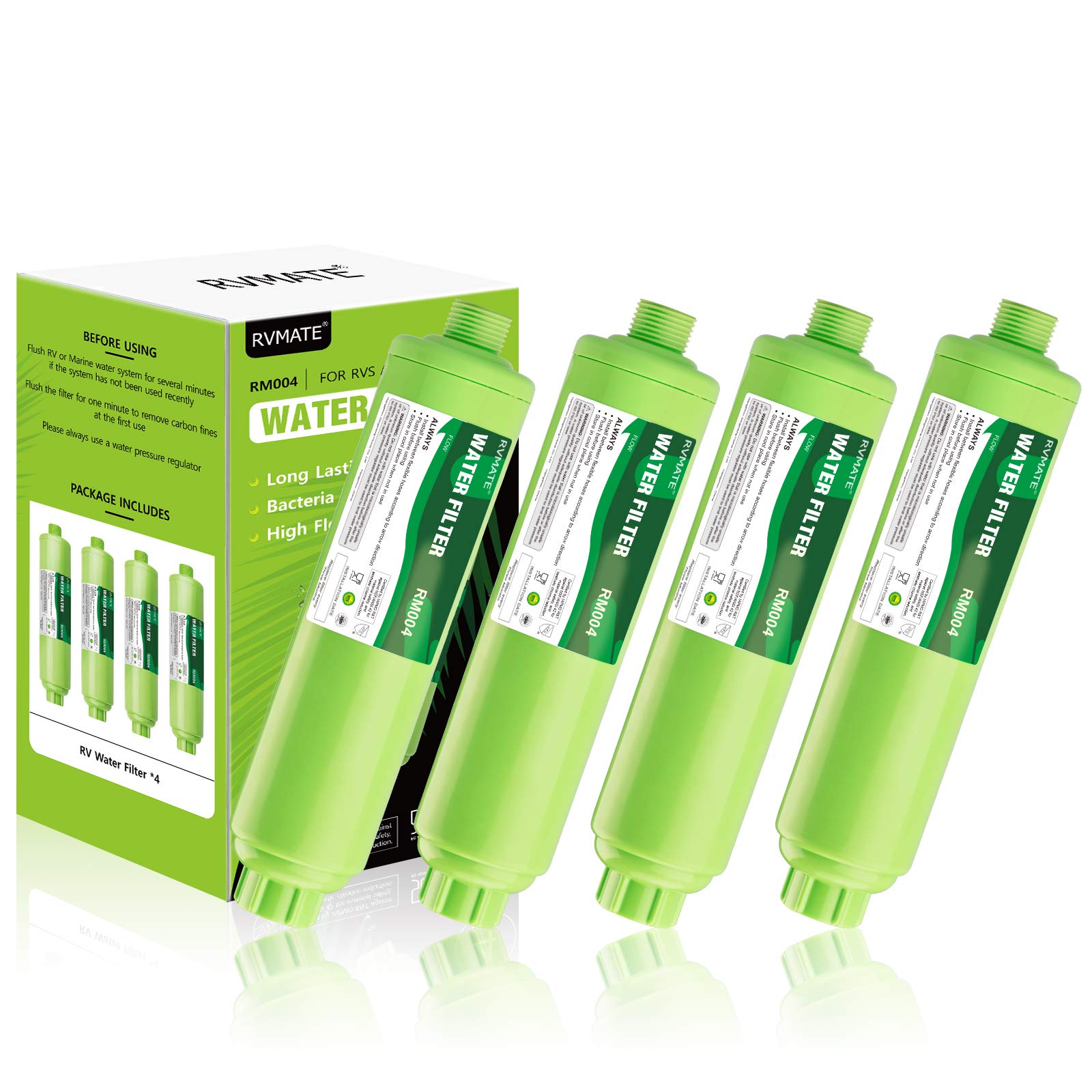 KDF/GAC Reduce Flavor Car Washing RVMATE Marine Water Filter 2 Pack