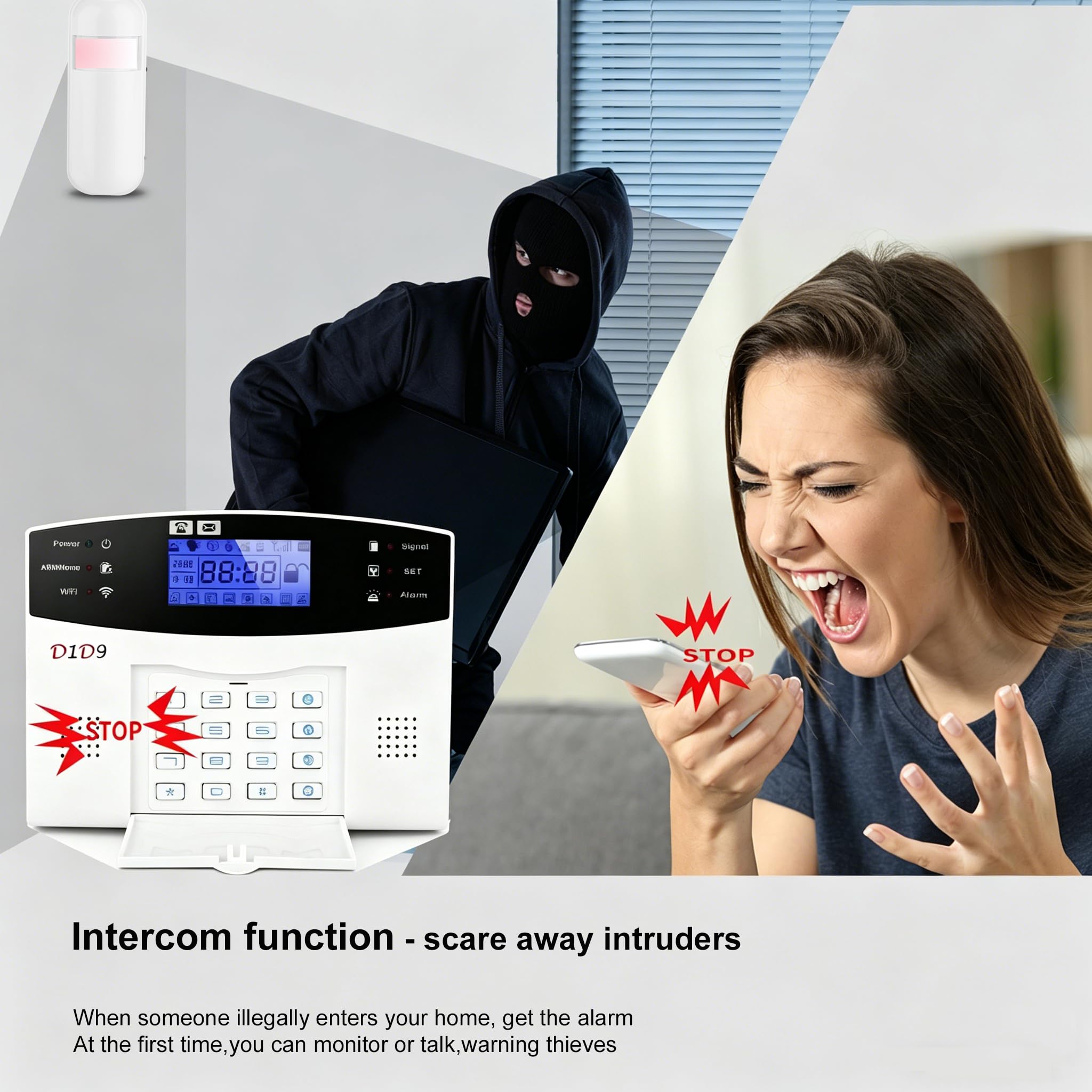 Sistema de alarma inalámbrico GSM para el hogar