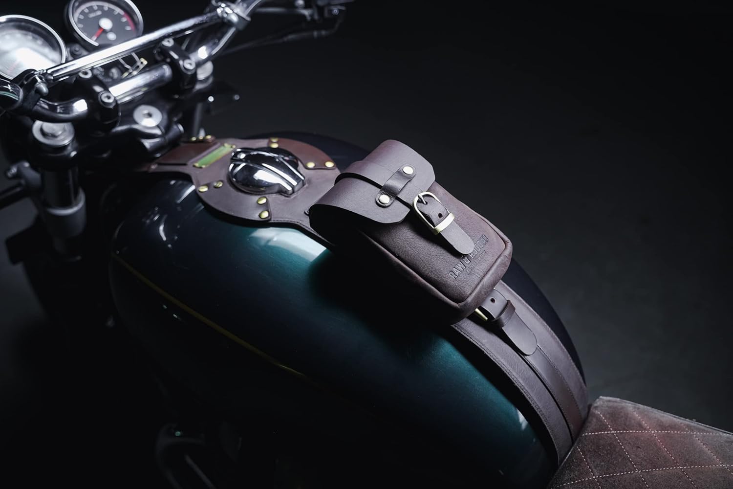 RE Interceptor 650 Tank Strap with Mini Pouch 120 Years Limited