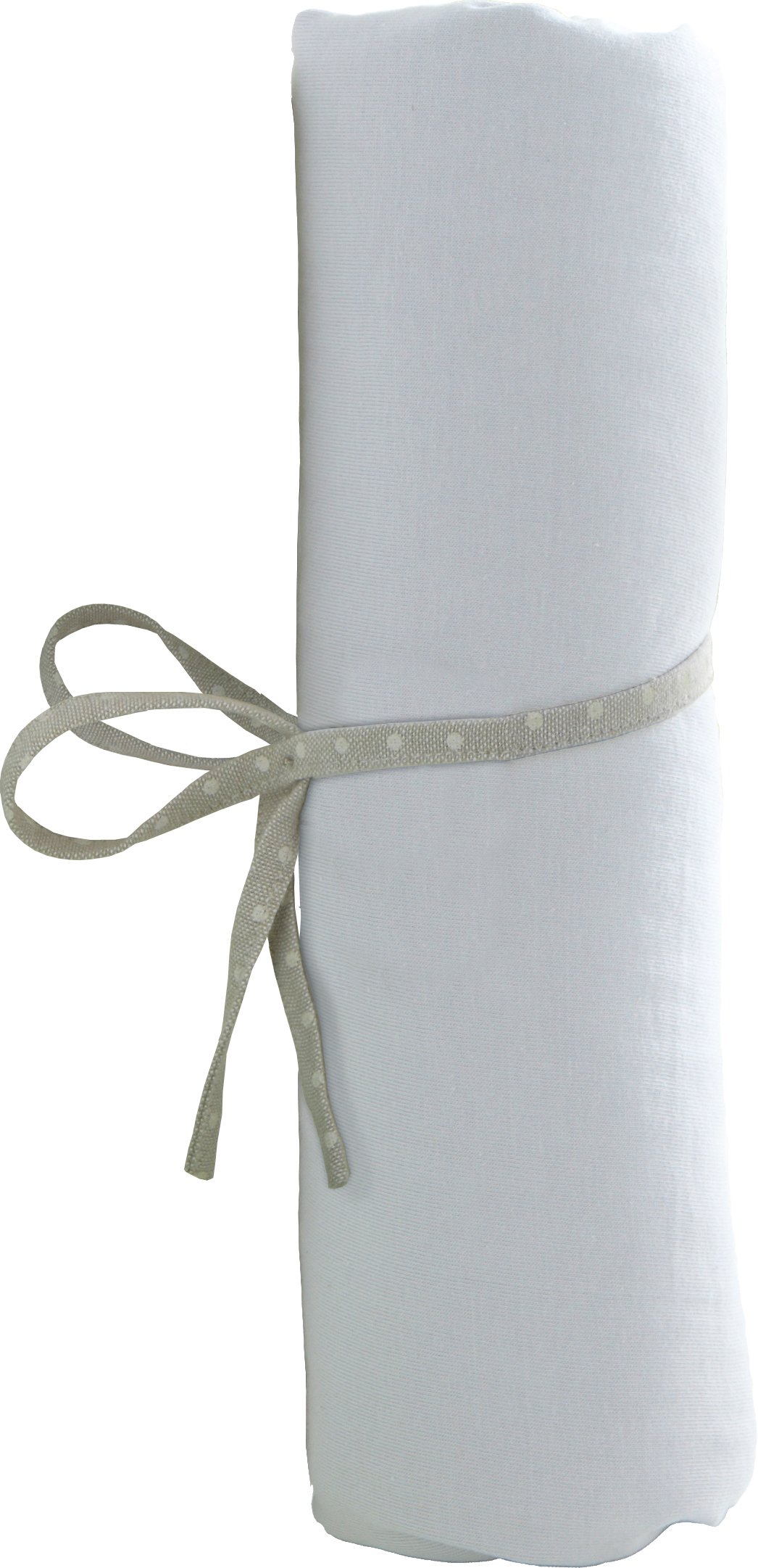 BabycalinFitted Sheet, 100% Cotton, 40 x 80 cm, White