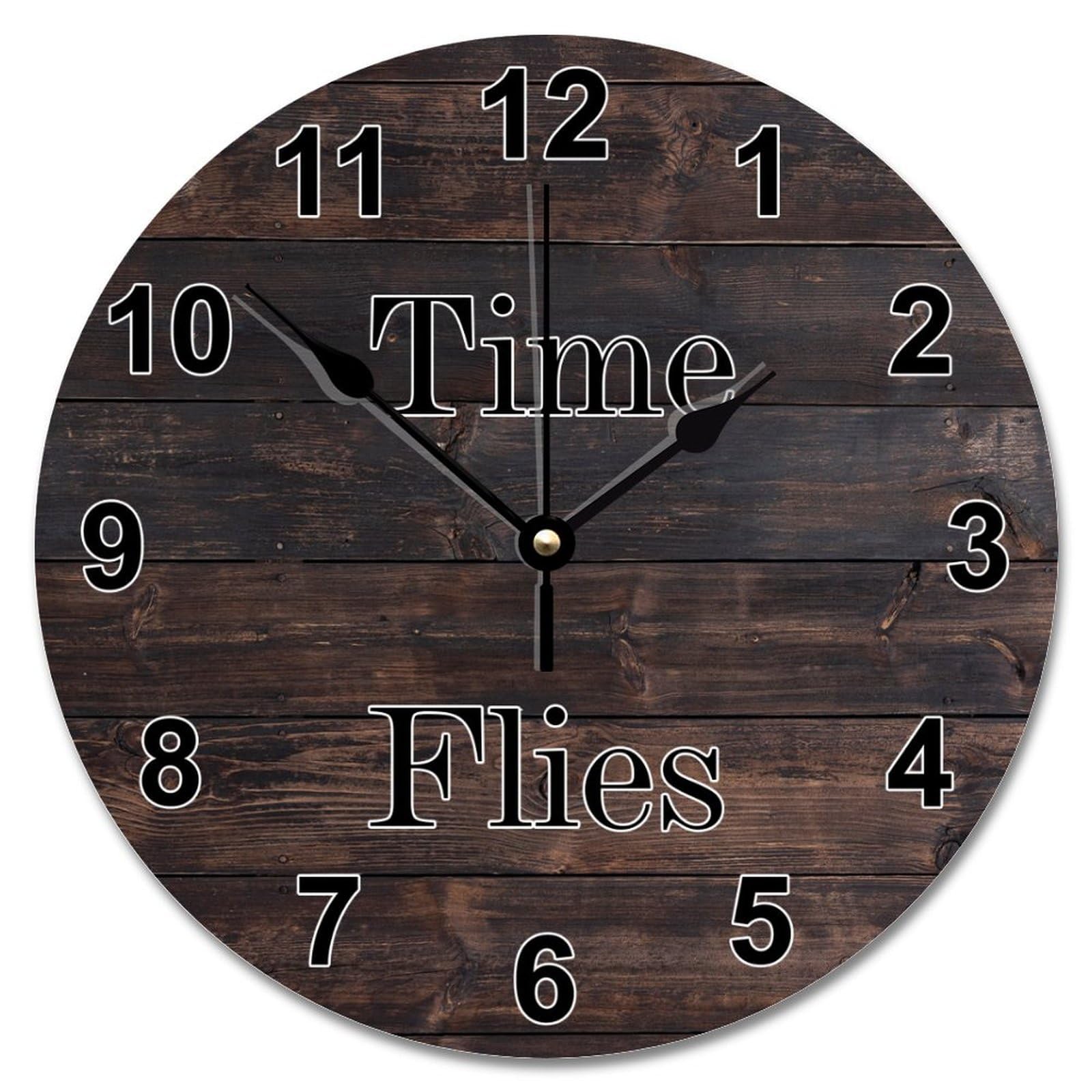 Horloge murale ronde en bois vintage plage : cadeau idéal pour homme et femme